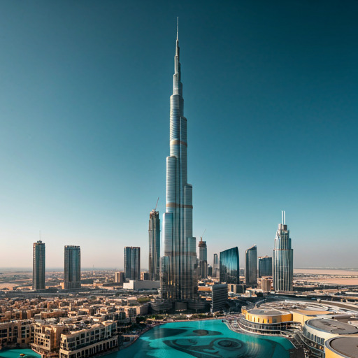 Beautiful photo of Burj Khalifa. A unique and pretty view of Burj Khalifa. Burj Khalifa, the world's tallest building, was inaugurated in 2010; it is situated in Dubai, UAE.